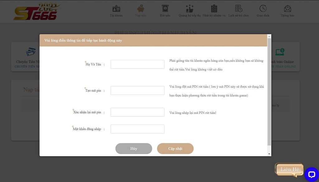 Cách nạp tiền tại Nhà cái KUBET
